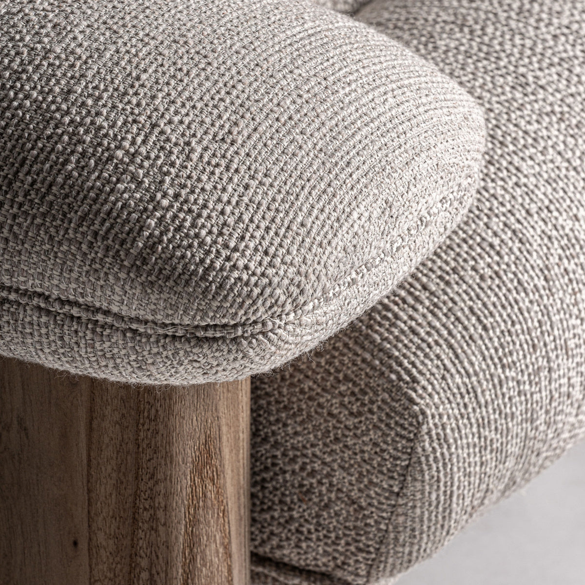 Canapé 3 places en tissu beige | Jacquard VICAL