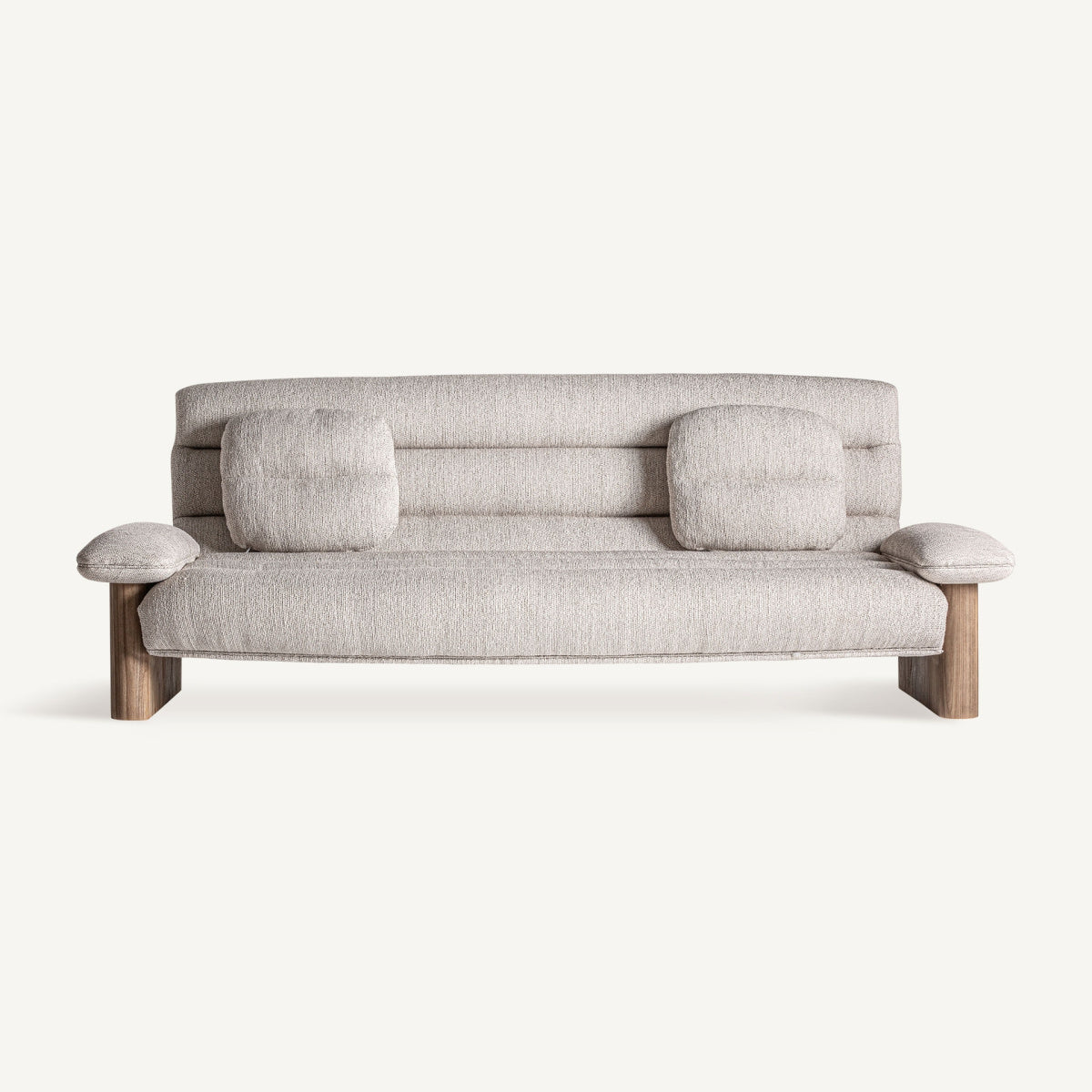 Canapé 3 places en tissu beige | Jacquard VICAL