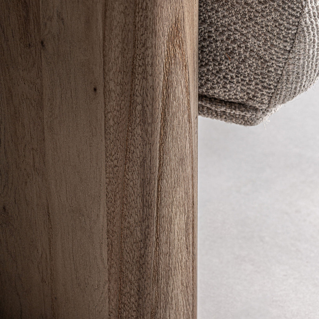 Canapé 3 places en tissu beige | Jacquard VICAL