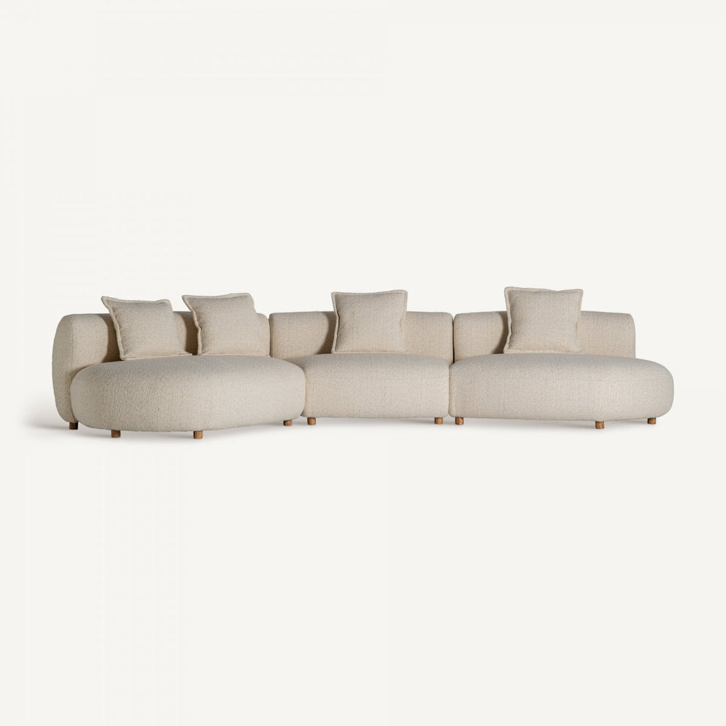 Canapé modulable 4-5 places en tissu beige | Vical Zakupi