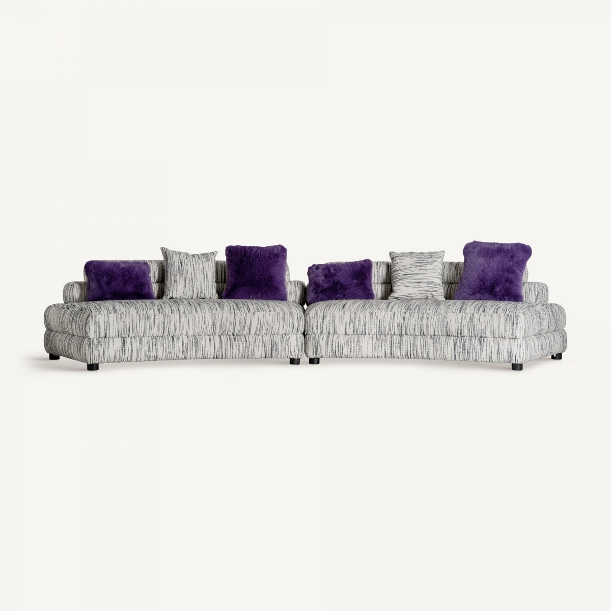 Canapé modulable en tissu blanc marbré | Vical Bredsand