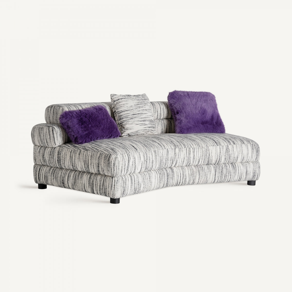 Canapé modulable en tissu blanc marbré | Vical Bredsand