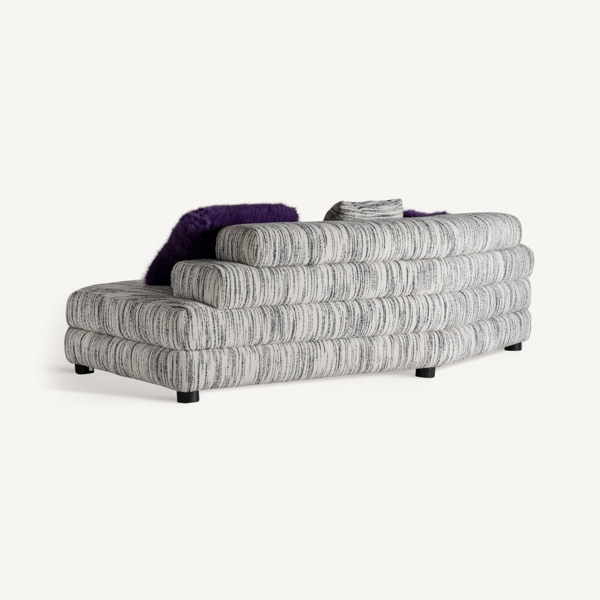 Canapé modulable en tissu blanc marbré | Vical Bredsand