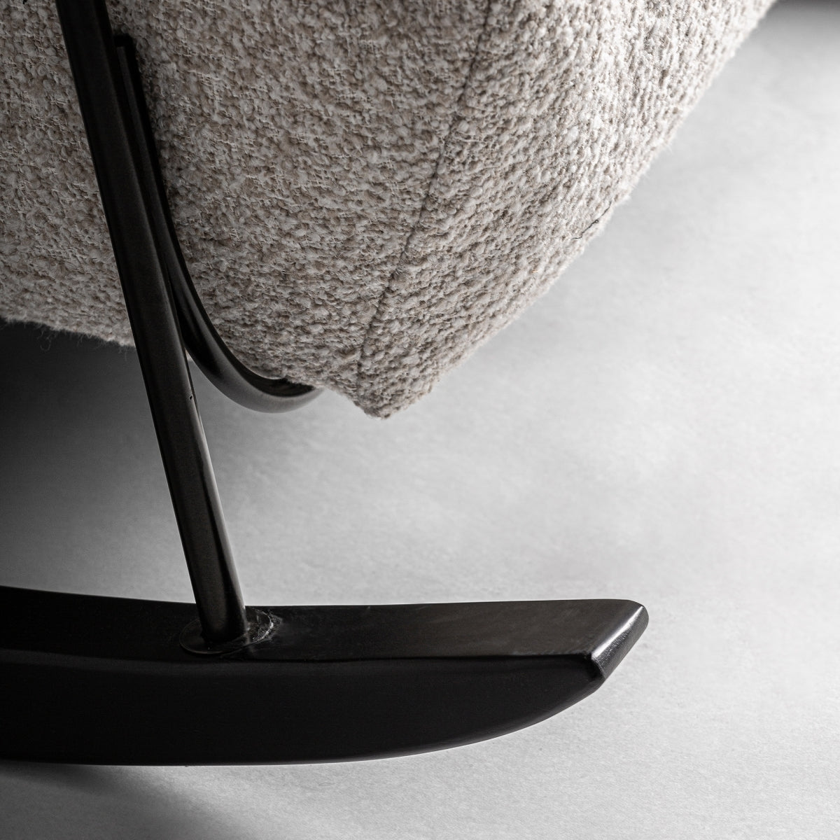 Chaise à bascule en tissu beige | VICAL Zwalm
