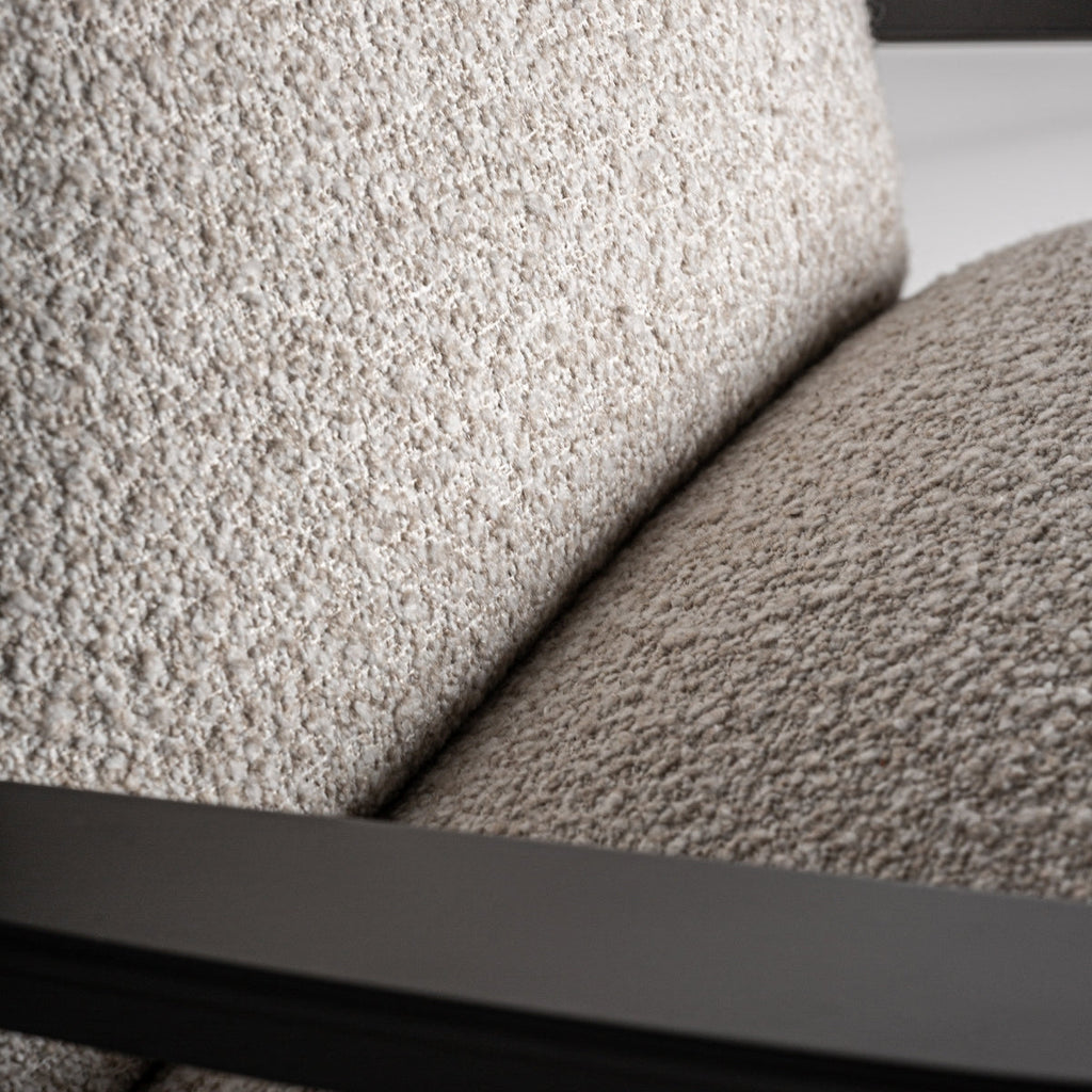 Chaise à bascule en tissu beige | VICAL Zwalm