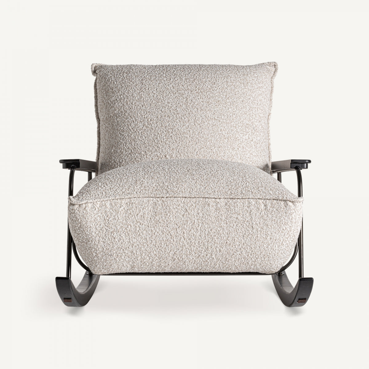Chaise à bascule en tissu beige | VICAL Zwalm