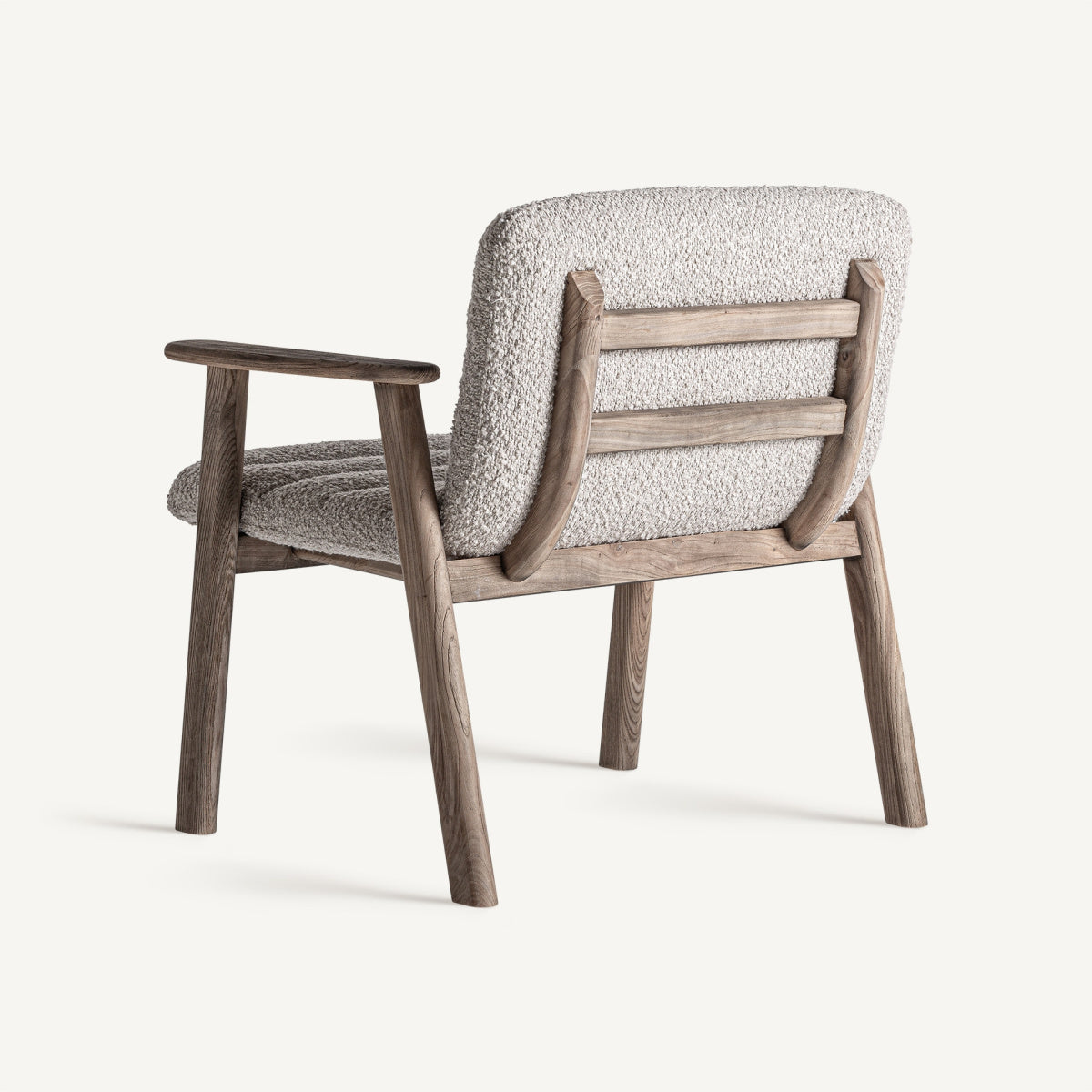 Chaise d'appoint en tissu beige | Jacquard VICAL