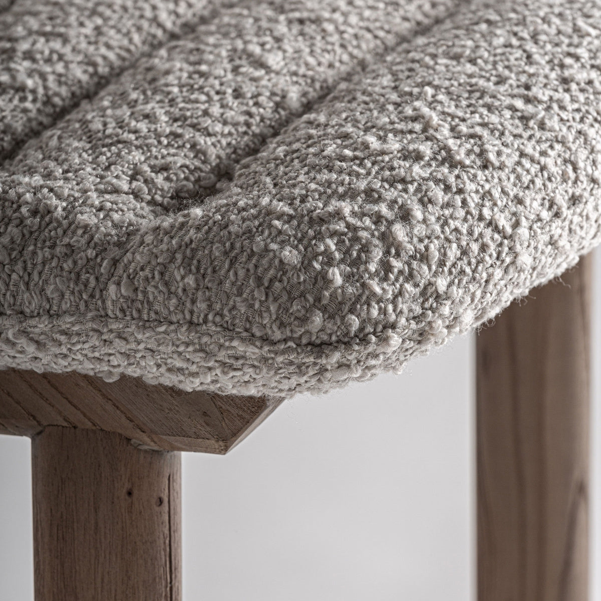 Chaise de bar en tissu beige | Jacquard VICAL