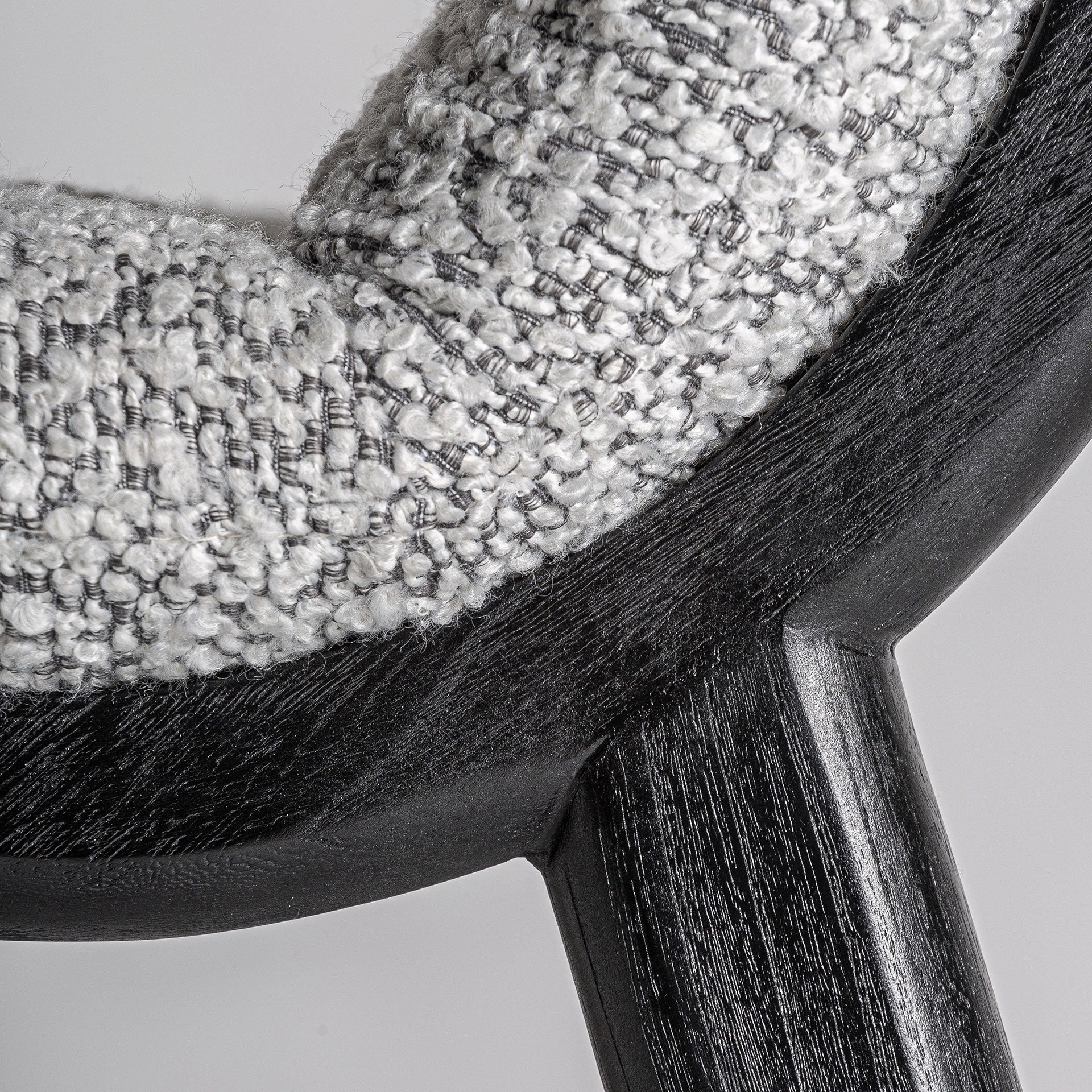 Chaise de bar en tissu gris | Jacquard VICAL