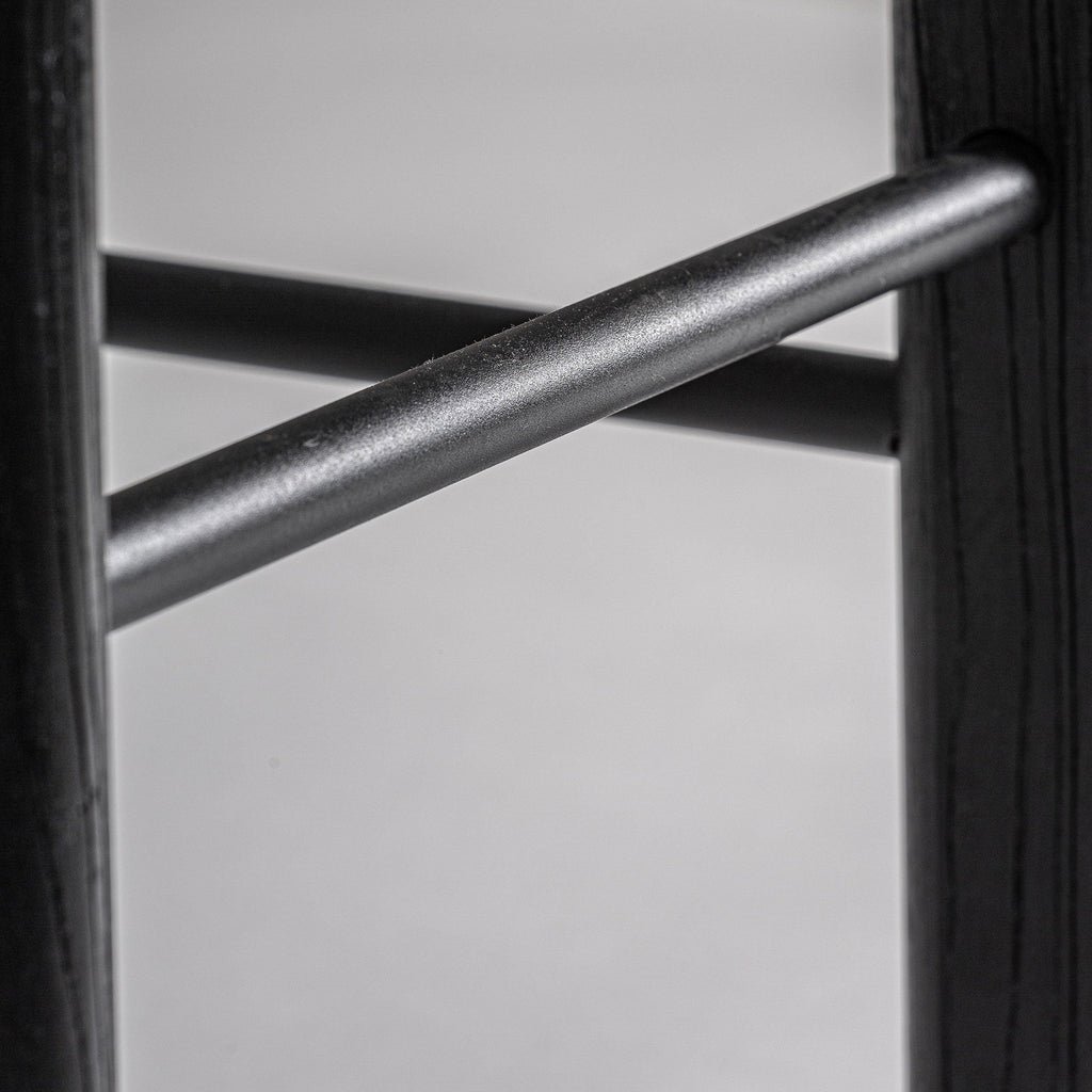 Chaise de bar en tissu gris | Jacquard VICAL