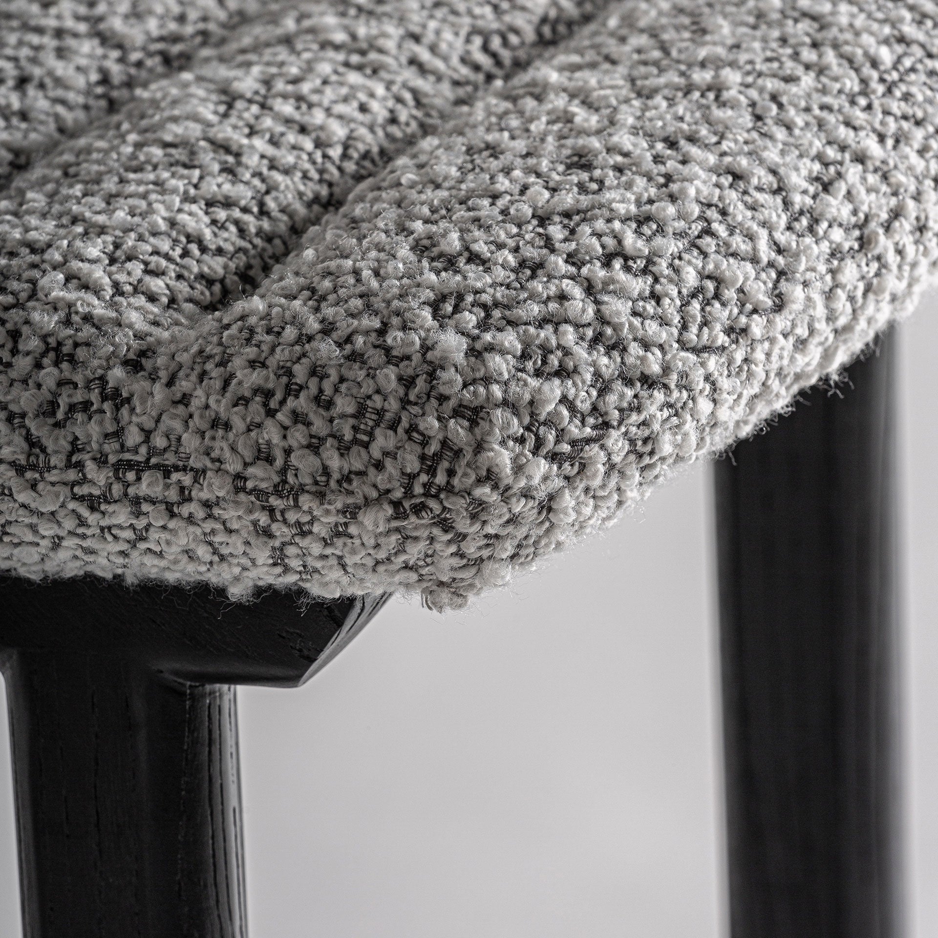 Chaise de bar en tissu gris | Jacquard VICAL