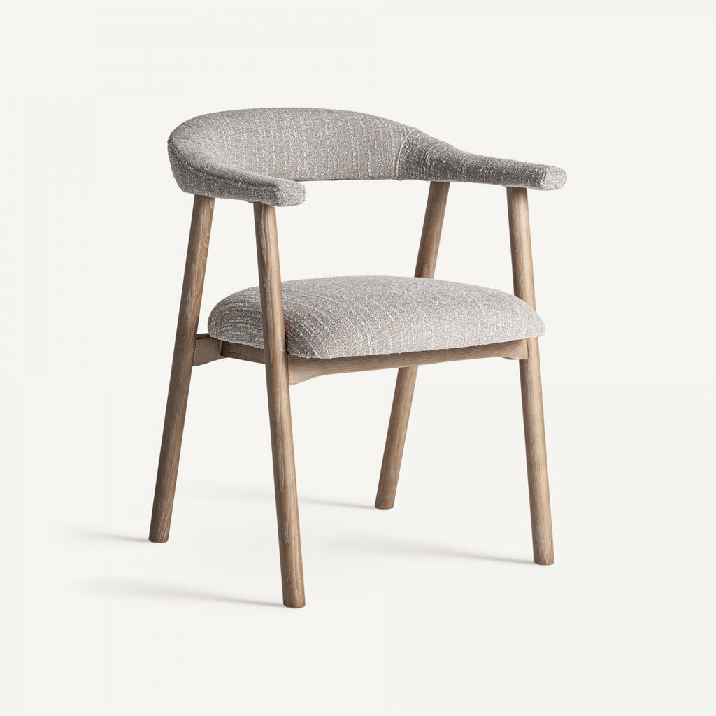 Chaise de salle à manger bouclé gris | Vical Davrey