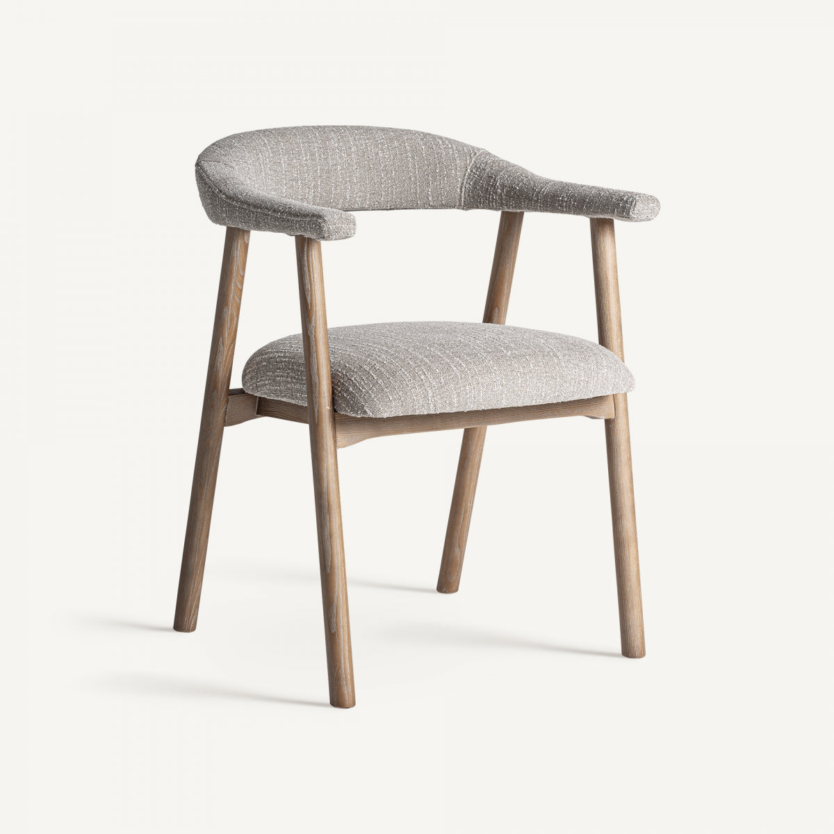 Chaise de salle à manger bouclé gris | Vical Davrey