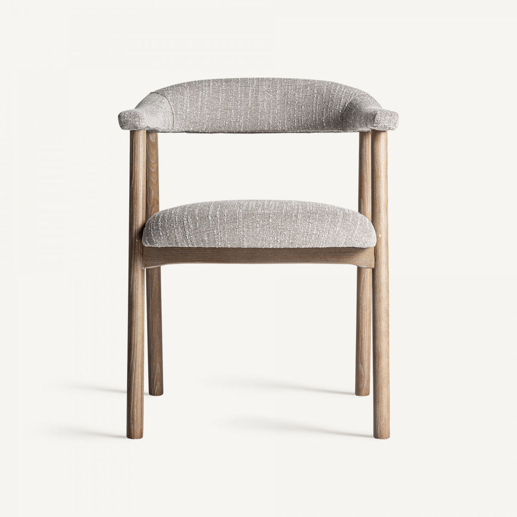 Chaise de salle à manger bouclé gris | Vical Davrey