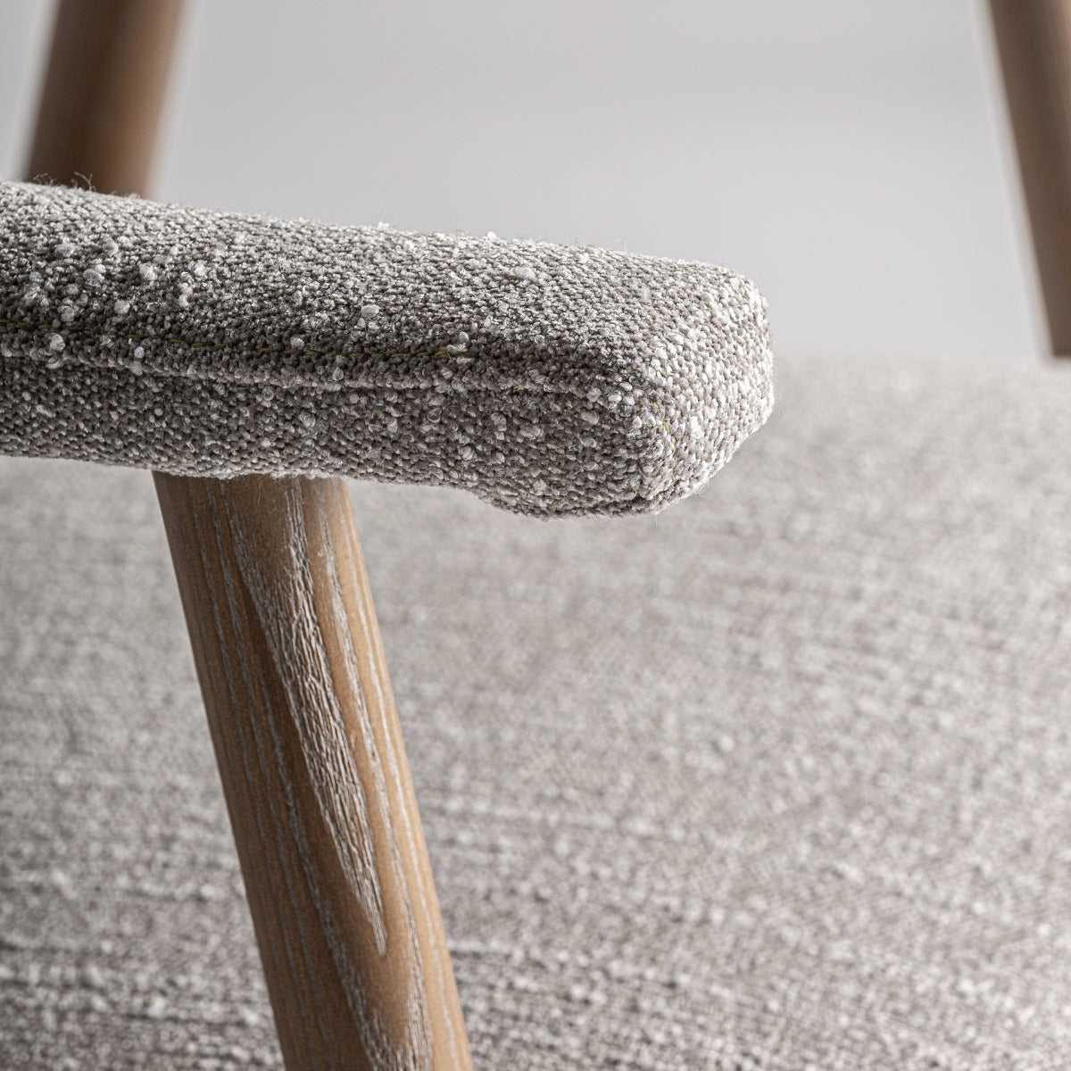 Chaise de salle à manger bouclé gris | Vical Davrey