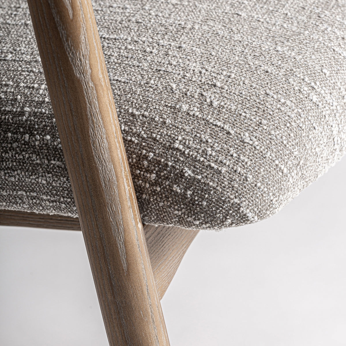 Chaise de salle à manger bouclé gris | Vical Davrey