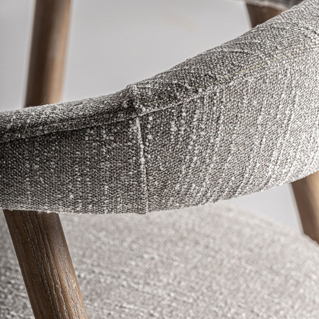 Chaise de salle à manger bouclé gris | Vical Davrey
