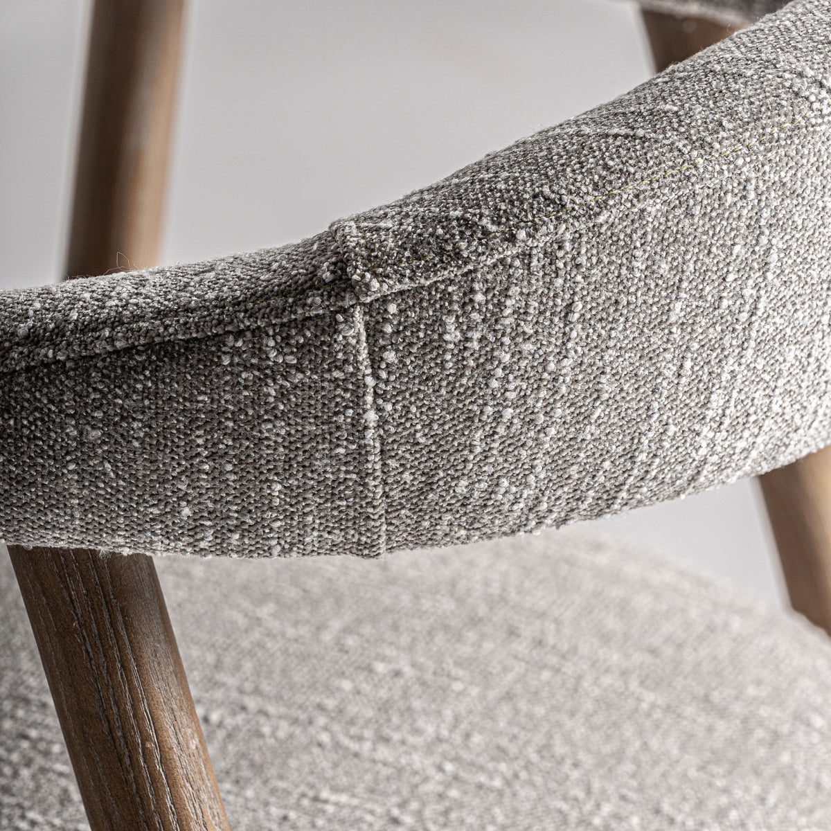 Chaise de salle à manger bouclé gris | Vical Davrey
