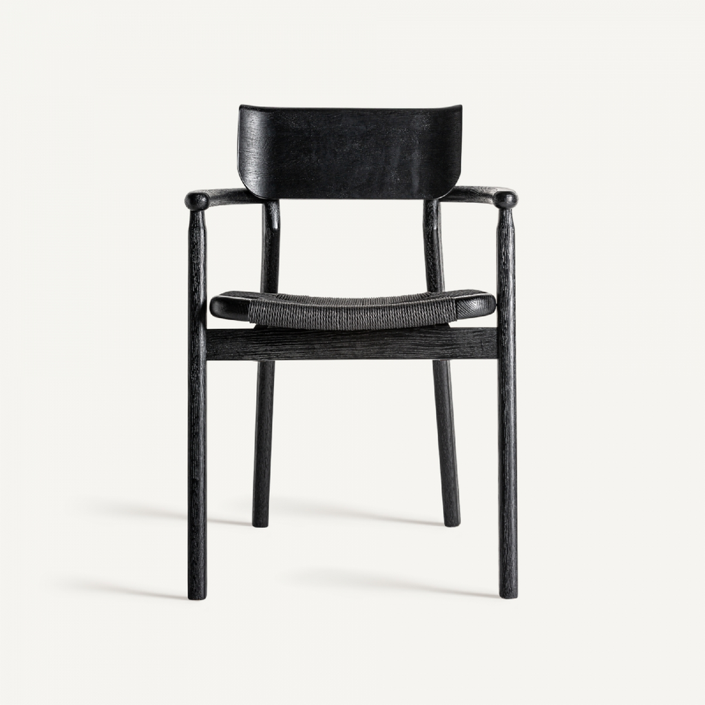 Chaise de salle à manger en chêne noir | Tâche Vicale