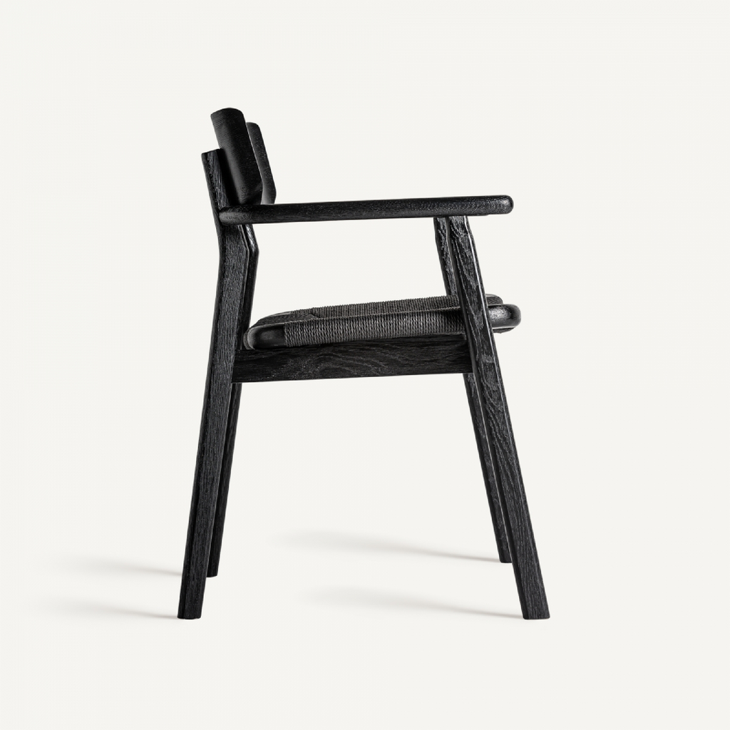 Chaise de salle à manger en chêne noir | Tâche Vicale