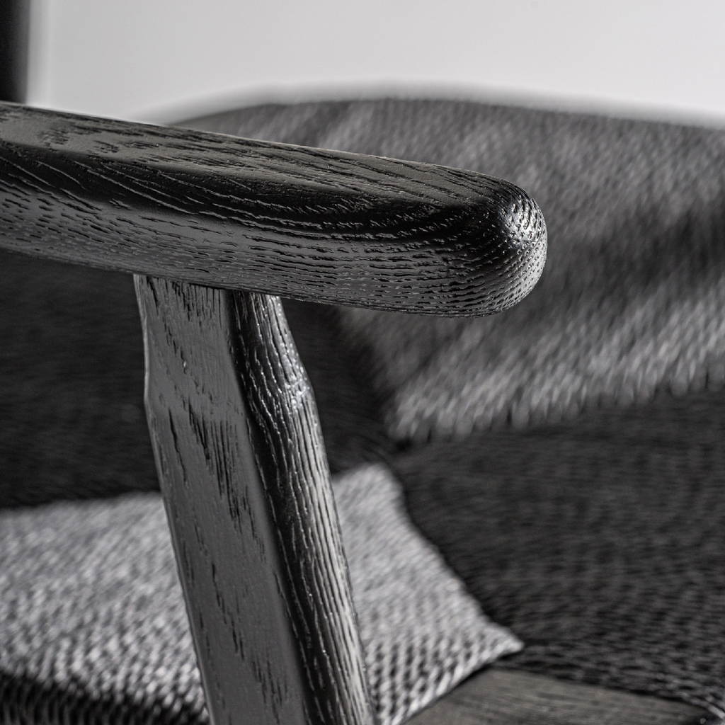 Chaise de salle à manger en chêne noir | Tâche Vicale