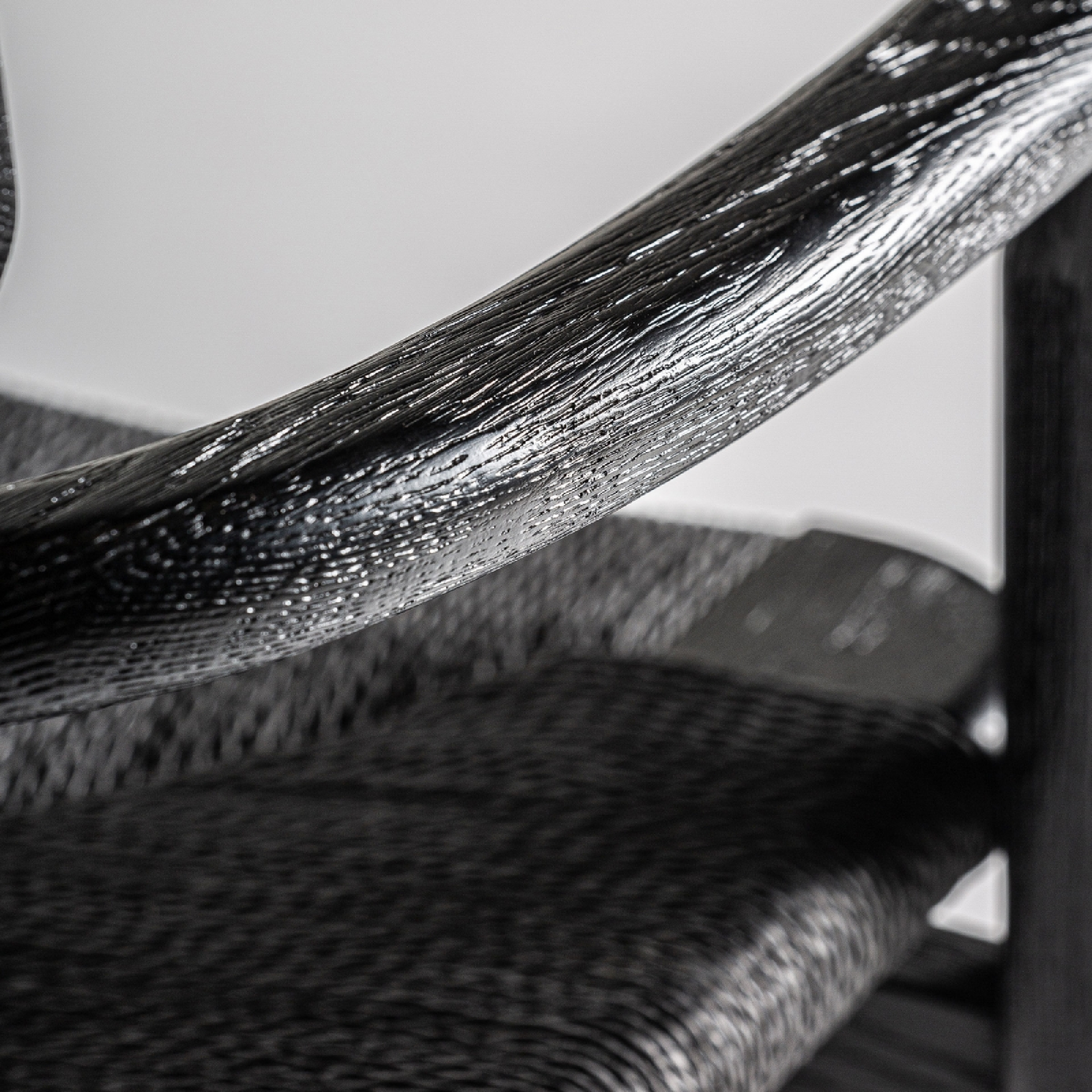 Chaise de salle à manger en chêne noir | Tâche Vicale