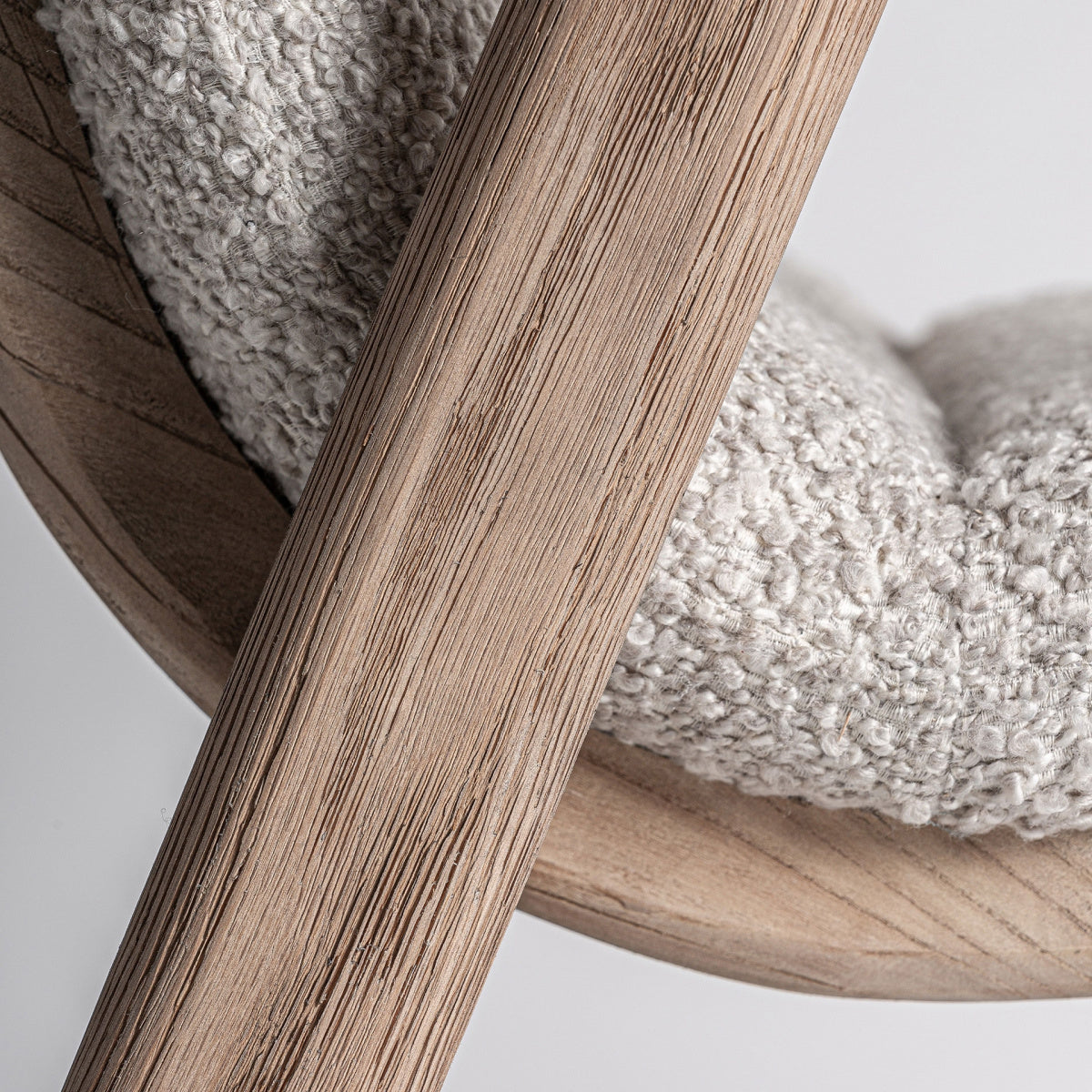 Chaise de salle à manger en tissu beige | VICAL Jacquard 2