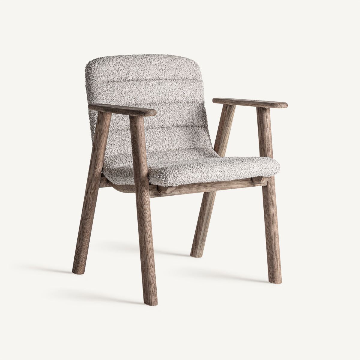 Chaise de salle à manger en tissu beige | VICAL Jacquard 2