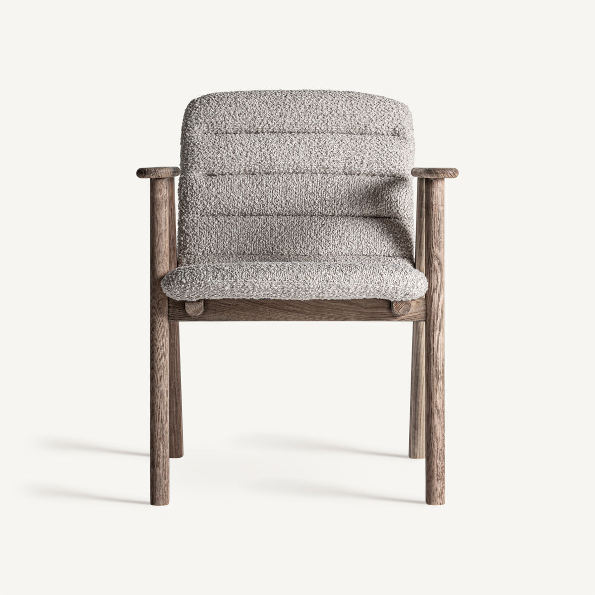 Chaise de salle à manger en tissu beige | VICAL Jacquard 2