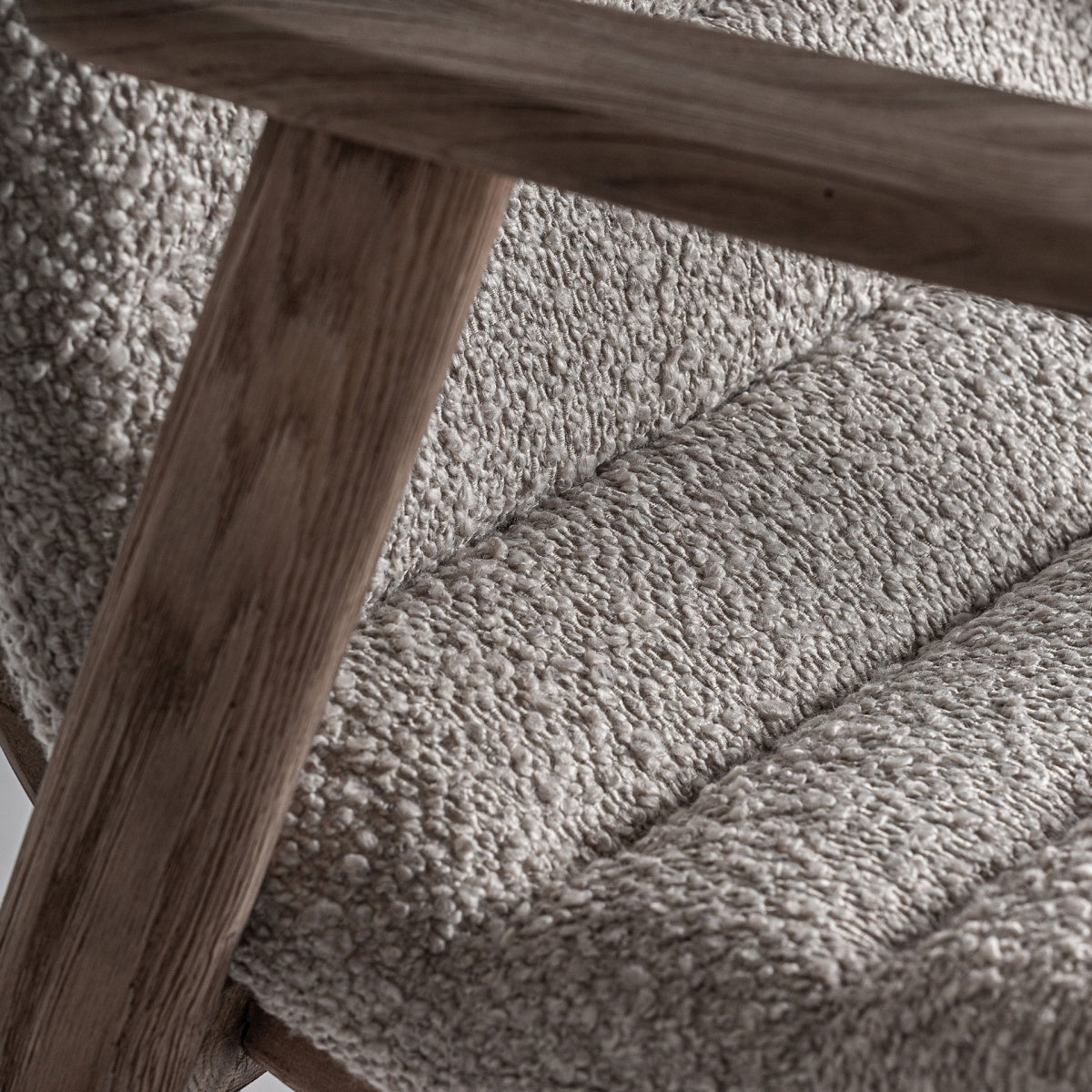 Chaise de salle à manger en tissu beige | VICAL Jacquard 2