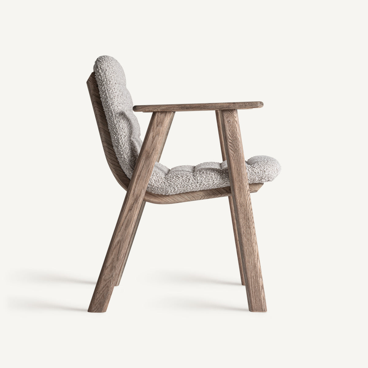 Chaise de salle à manger en tissu beige | VICAL Jacquard 2
