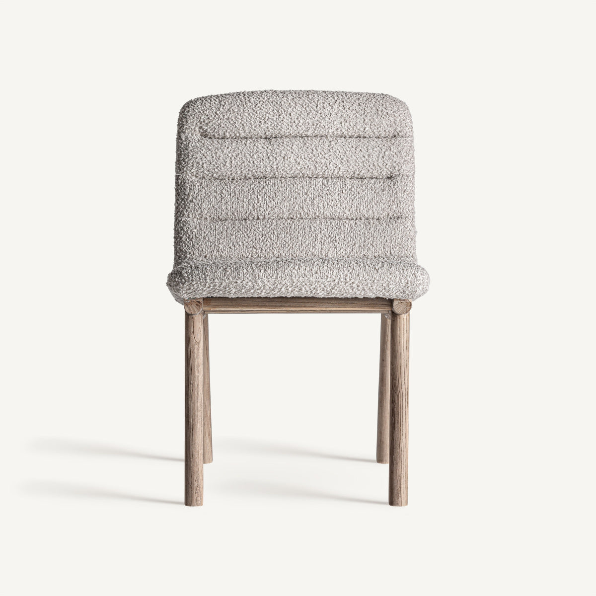 Chaise de salle à manger en tissu beige | Jacquard VICAL
