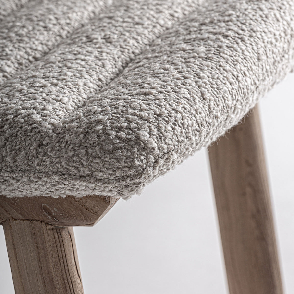 Chaise de salle à manger en tissu beige | Jacquard VICAL