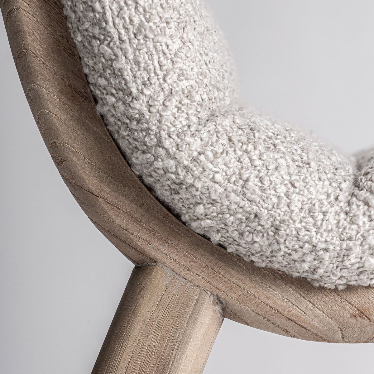 Chaise de salle à manger en tissu beige | Jacquard VICAL