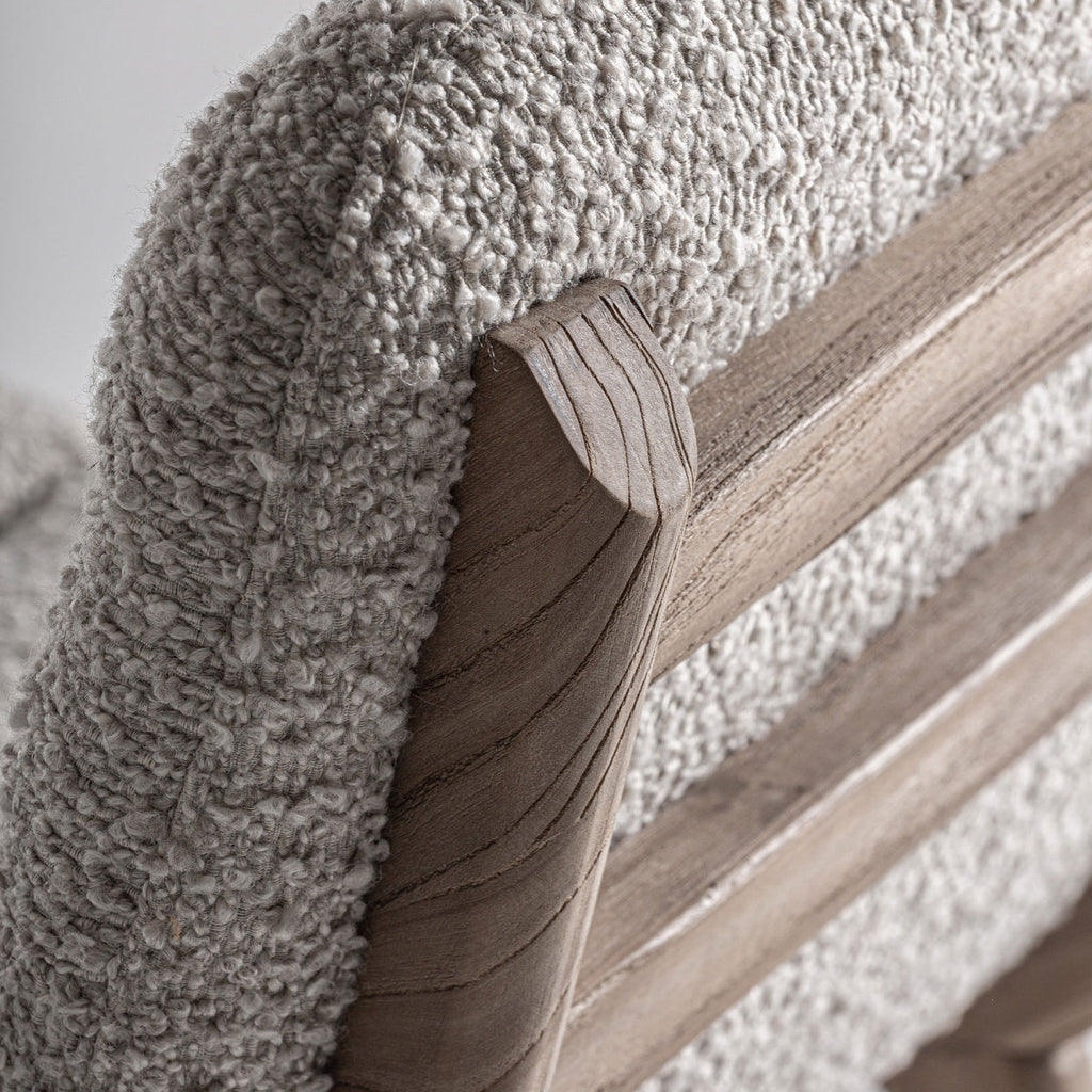 Chaise de salle à manger en tissu beige | Jacquard VICAL
