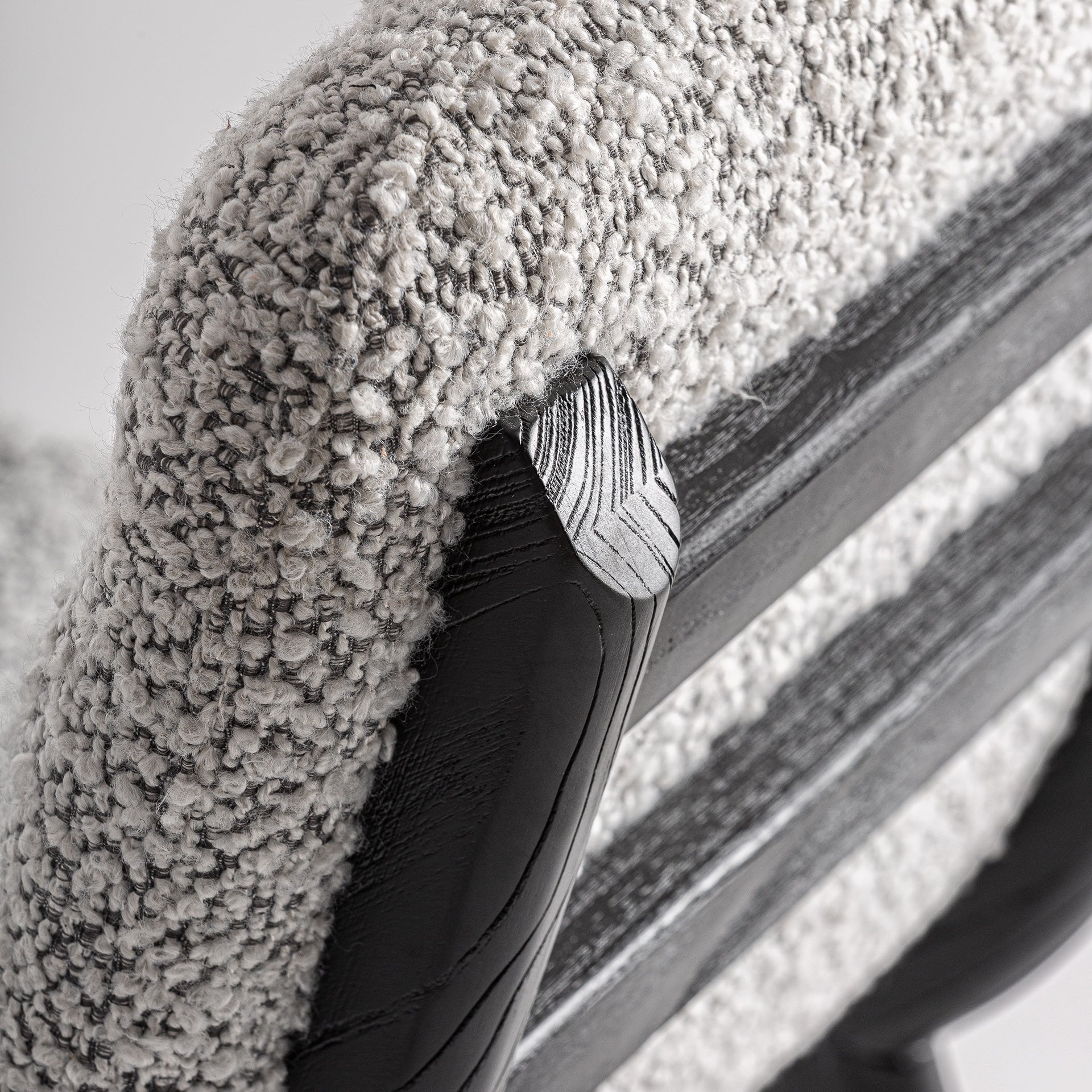 Chaise de salle à manger en tissu gris | Jacquard VICAL