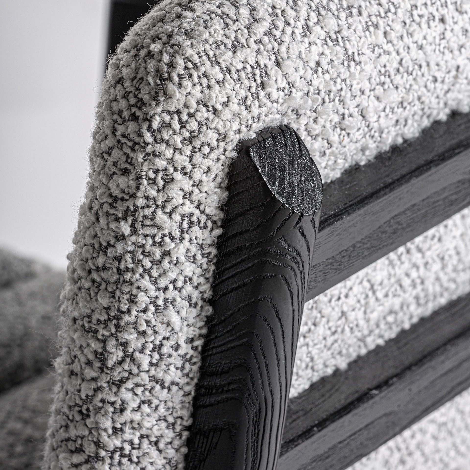 Chaise de salle à manger en tissu gris | VICAL Jacquard 2