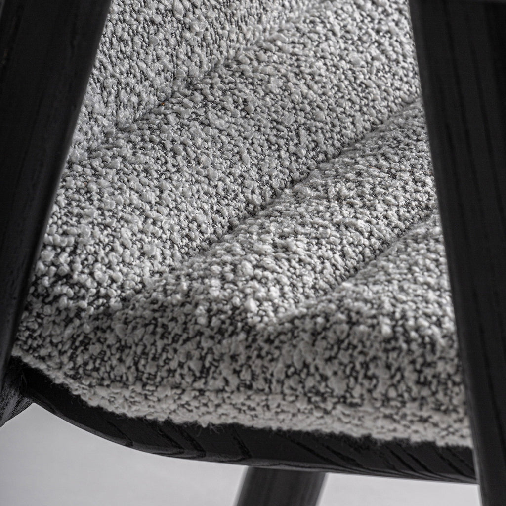 Chaise de salle à manger en tissu gris | VICAL Jacquard 2