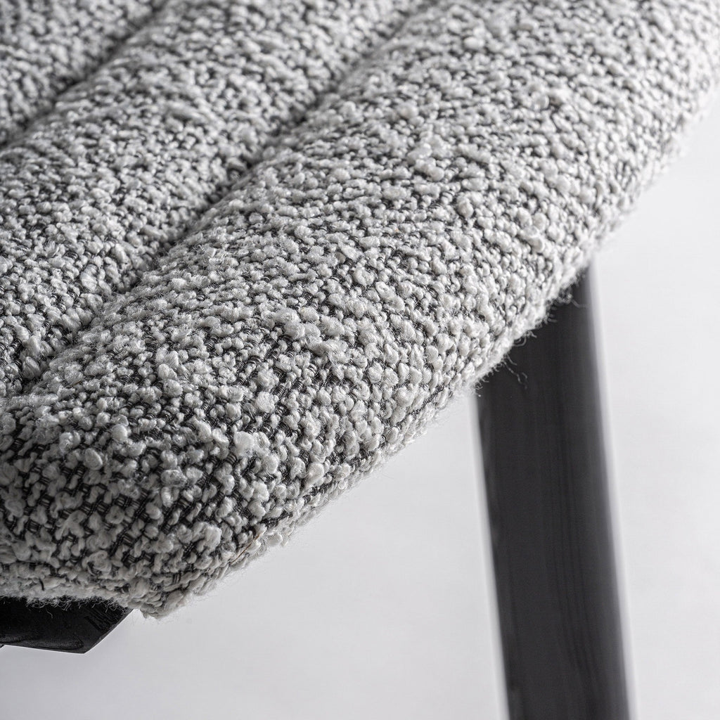 Chaise de salle à manger en tissu gris | VICAL Jacquard 2