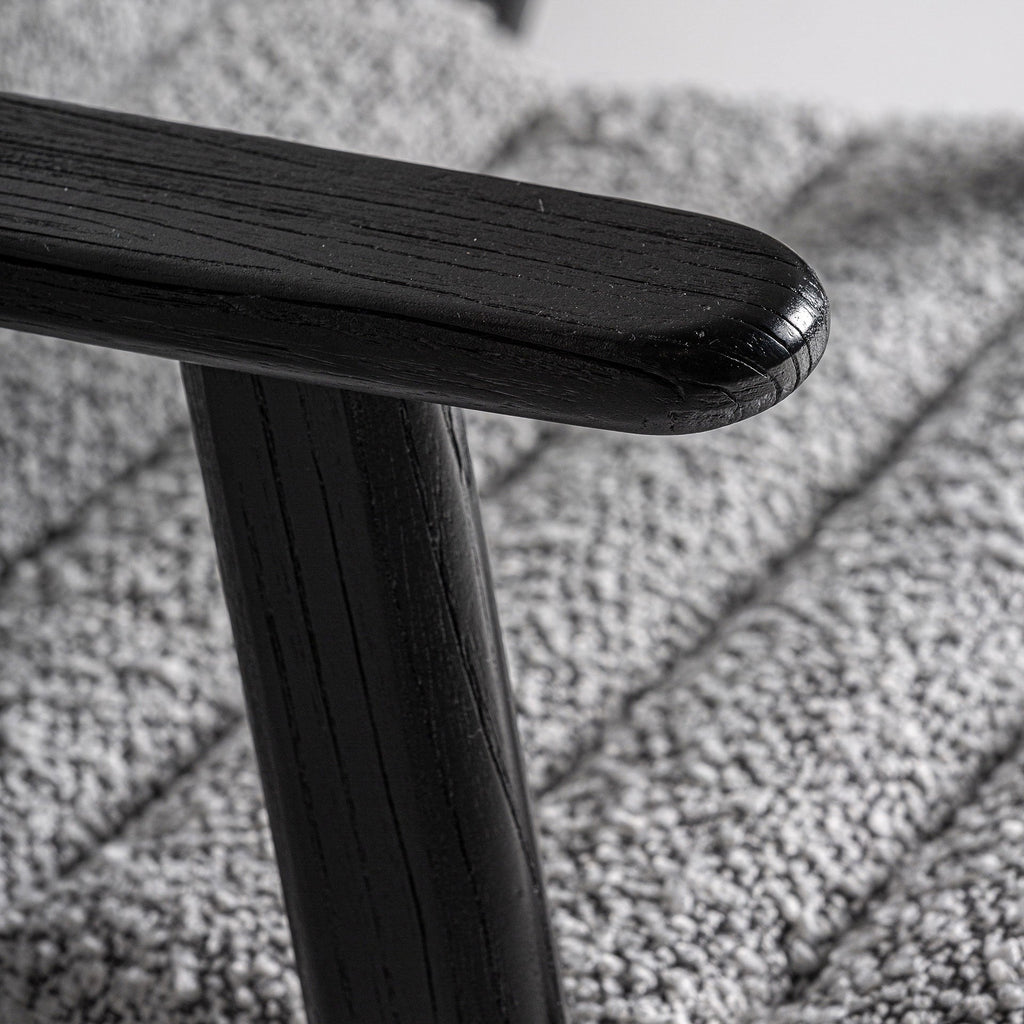 Chaise de salle à manger en tissu gris | VICAL Jacquard 2