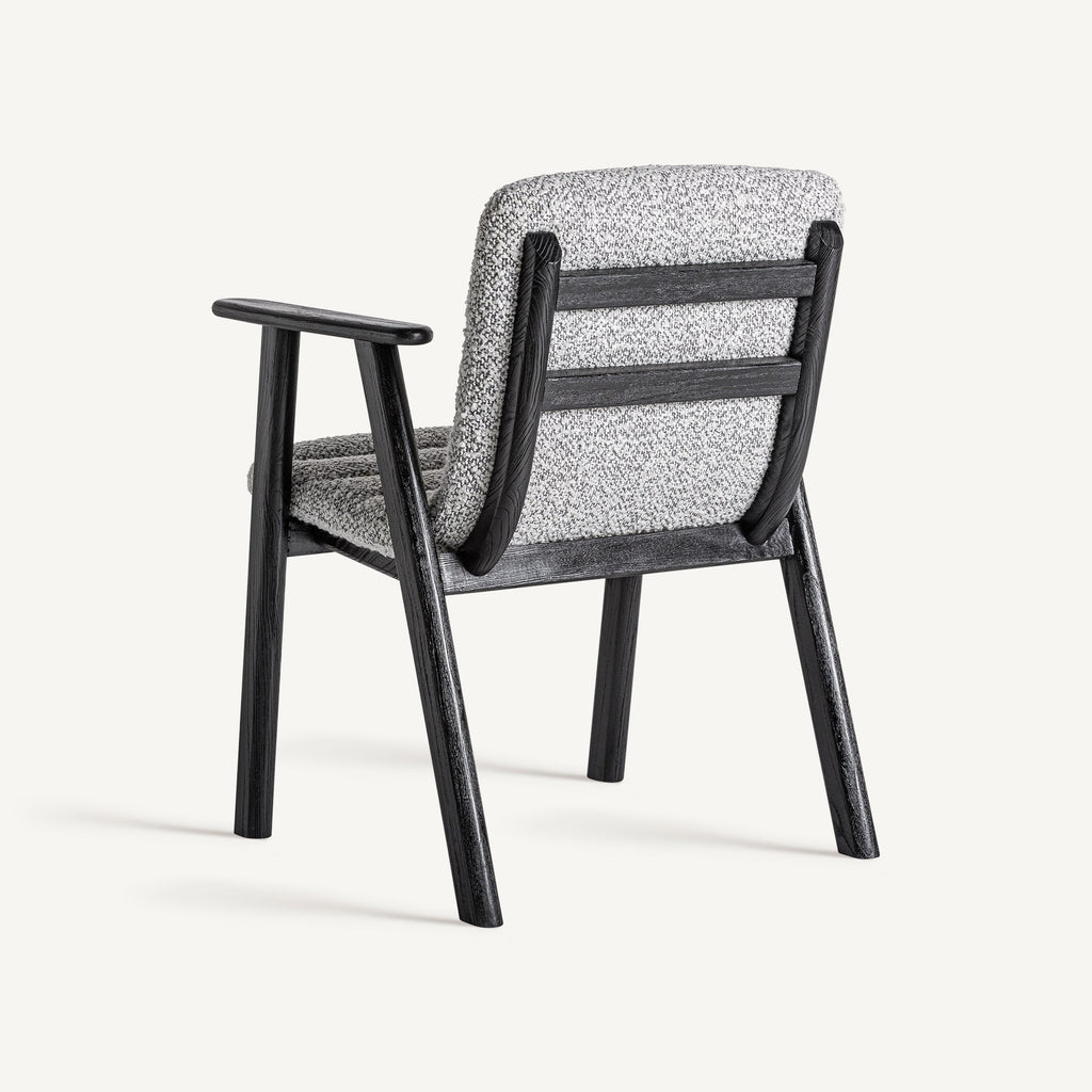 Chaise de salle à manger en tissu gris | VICAL Jacquard 2