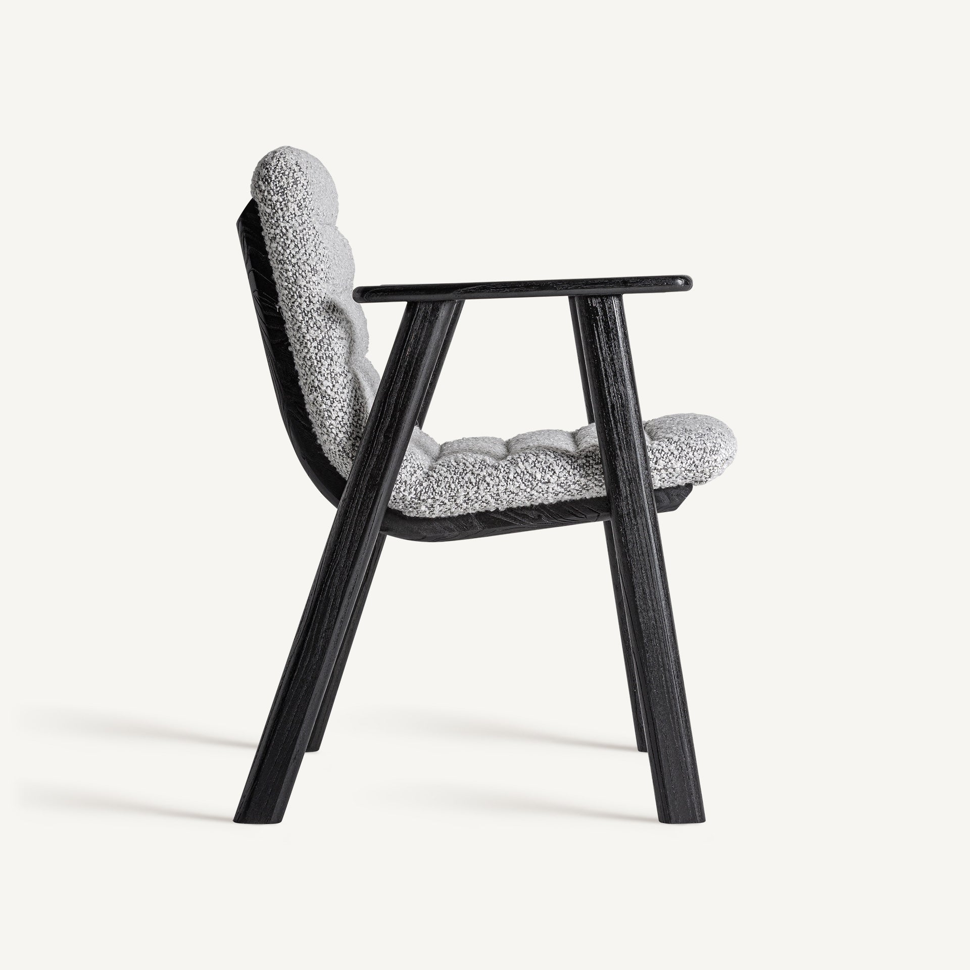 Chaise de salle à manger en tissu gris | VICAL Jacquard 2