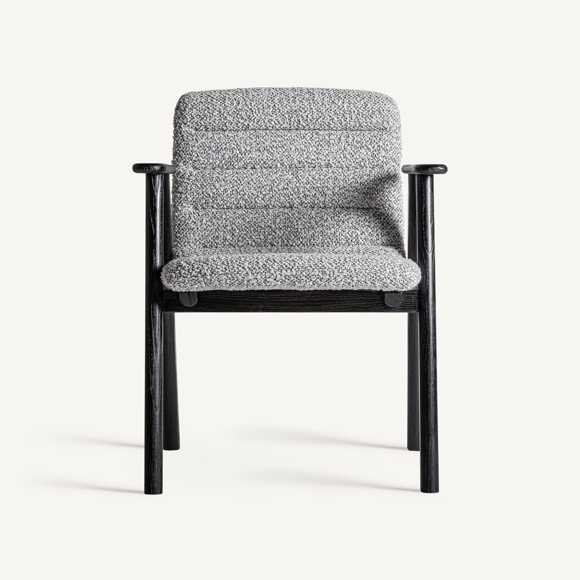 Chaise de salle à manger en tissu gris | VICAL Jacquard 2