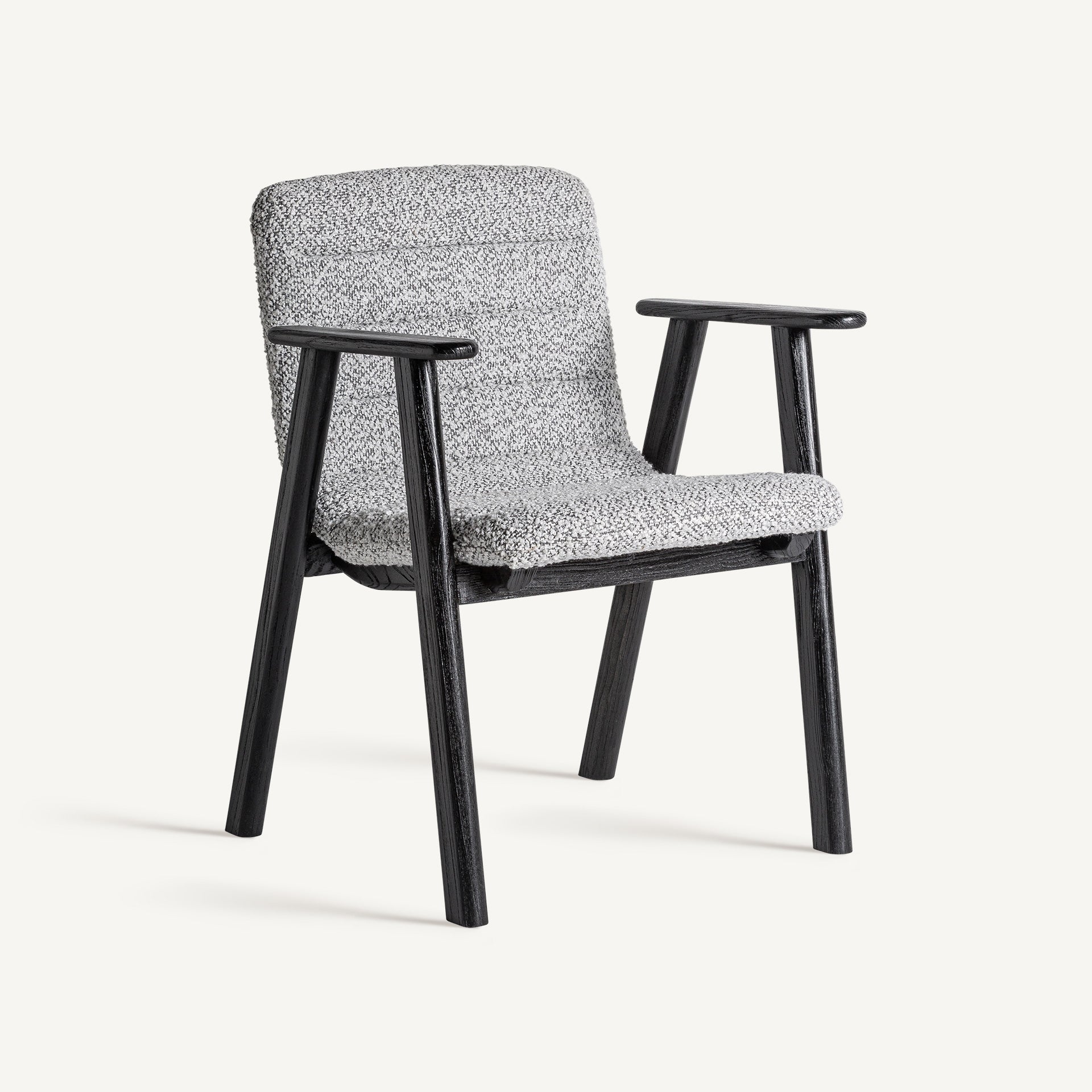 Chaise de salle à manger en tissu gris | VICAL Jacquard 2