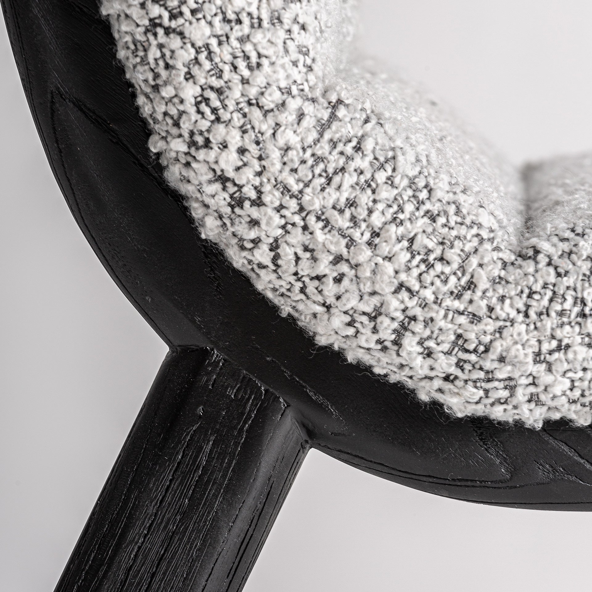 Chaise de salle à manger en tissu gris | Jacquard VICAL