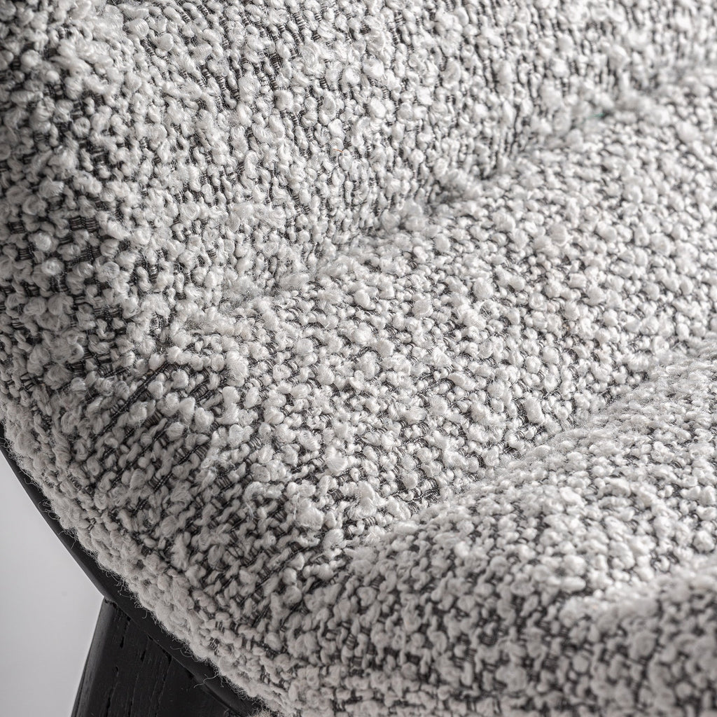 Chaise de salle à manger en tissu gris | Jacquard VICAL