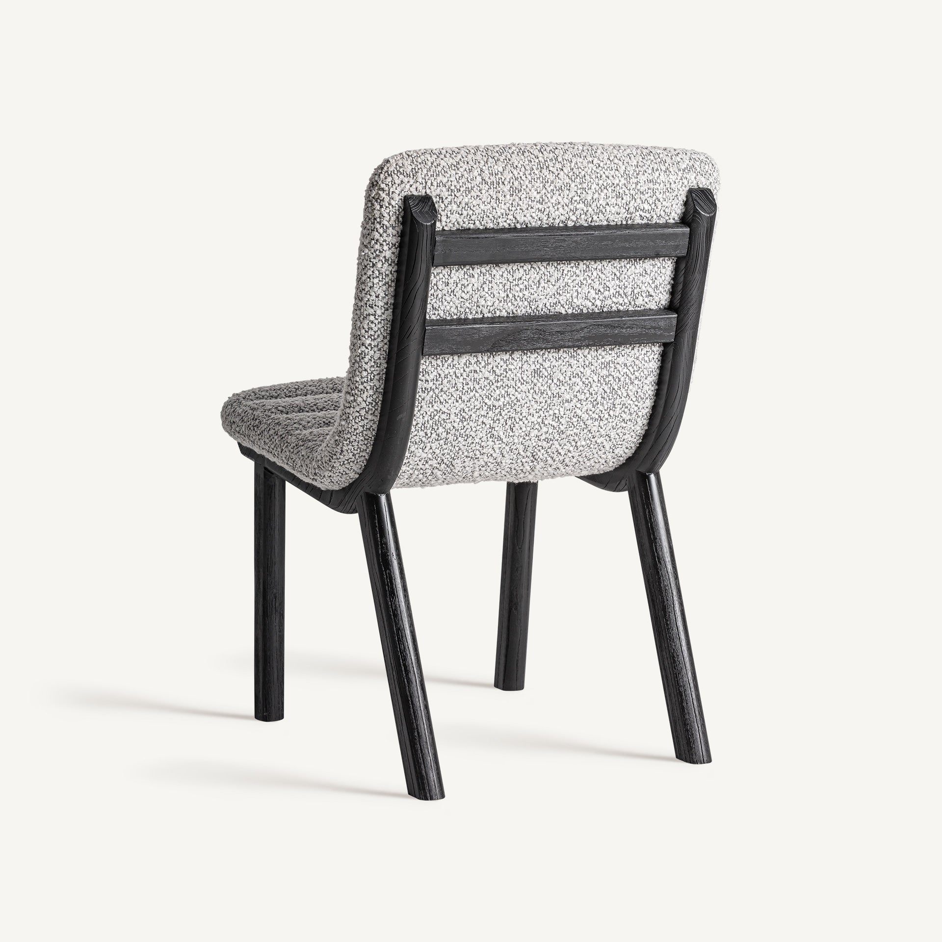 Chaise de salle à manger en tissu gris | Jacquard VICAL