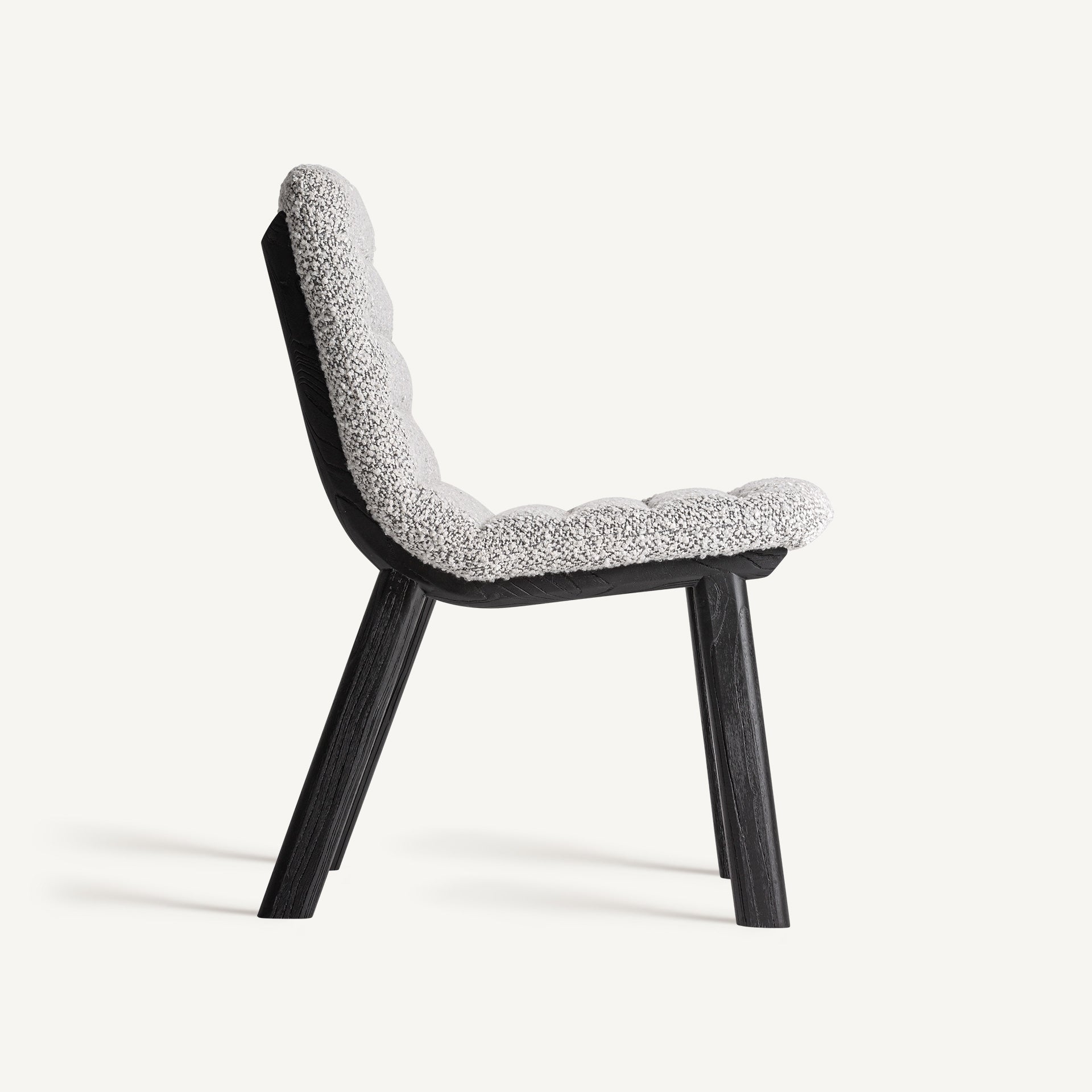 Chaise de salle à manger en tissu gris | Jacquard VICAL
