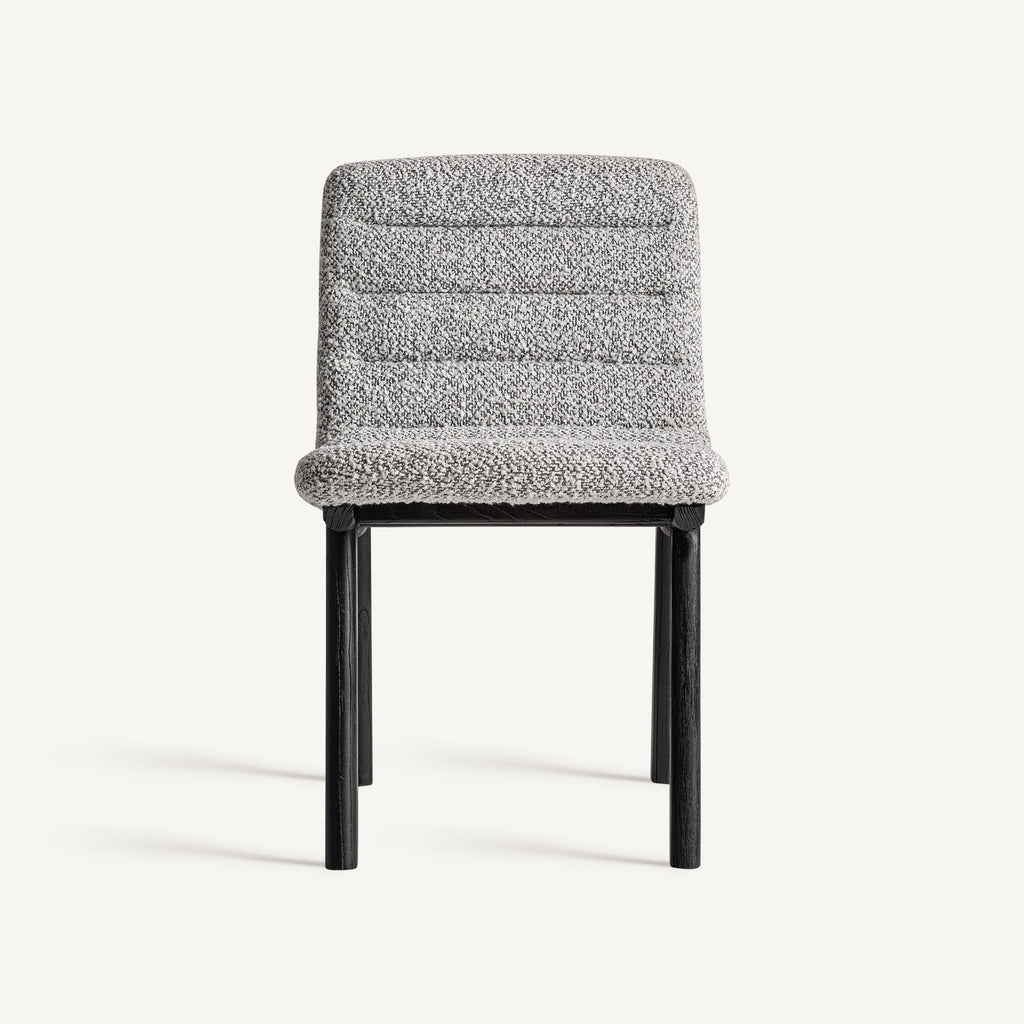 Chaise de salle à manger en tissu gris | Jacquard VICAL