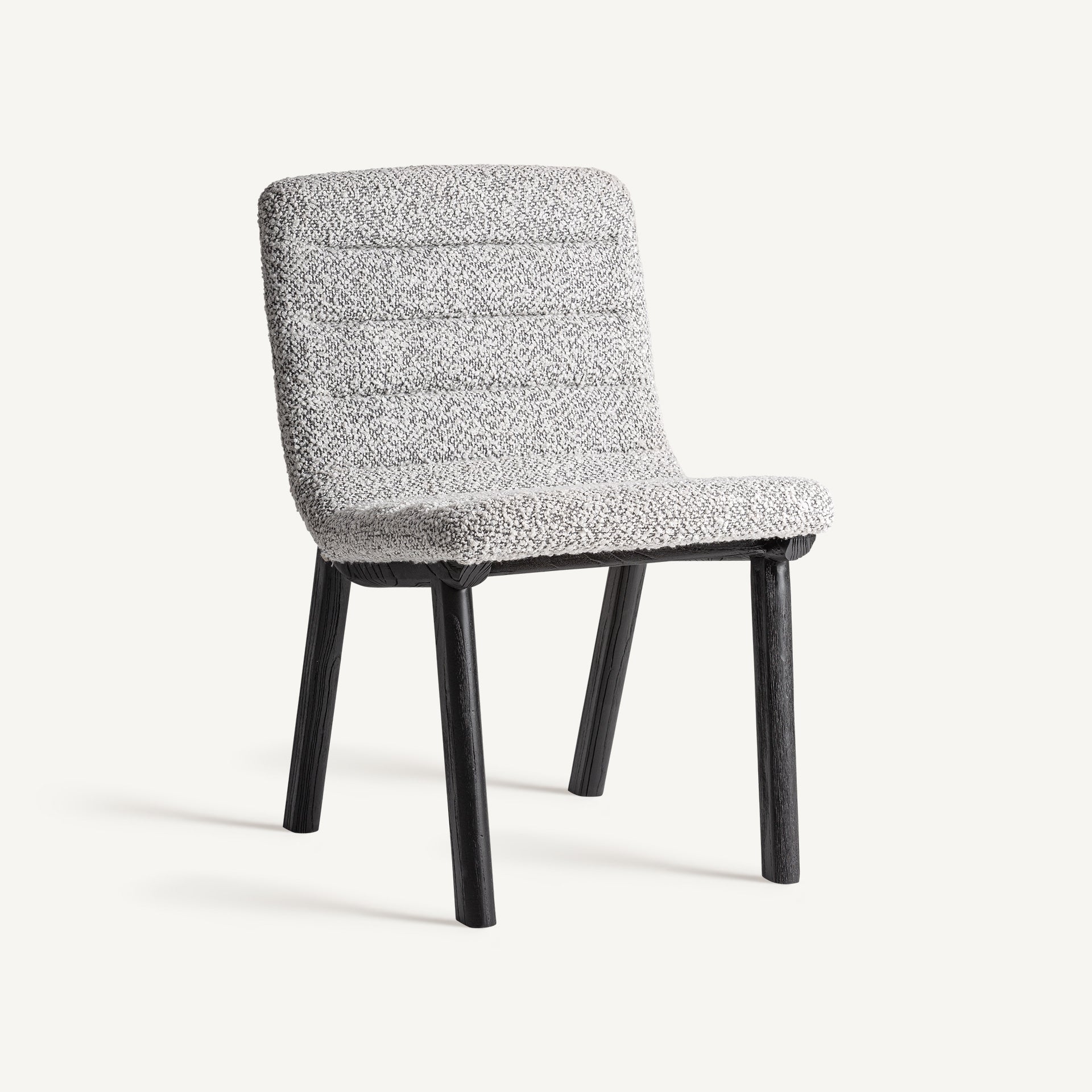 Chaise de salle à manger en tissu gris | Jacquard VICAL
